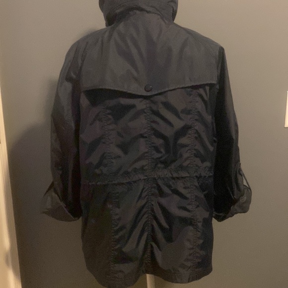 Michael Kors like nwot navy rain jacket with hood. This jacket is awesome! - Picture 5 of 6